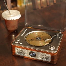 复古CD播放机专辑光碟播放器蓝牙音箱便携音响